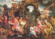 Oostsanen, Jacob Cornelisz van Saul and the Witch of Endor oil painting picture wholesale